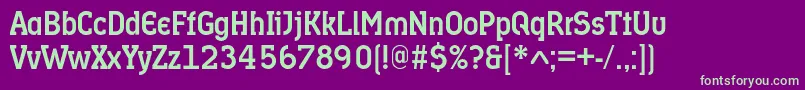 Gvardiamediumc Font – Green Fonts on Purple Background