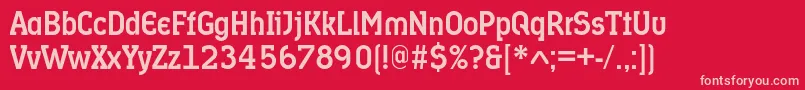 Gvardiamediumc Font – Pink Fonts on Red Background