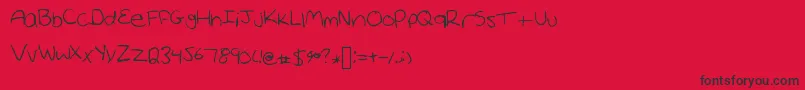 Cmc Font – Black Fonts on Red Background