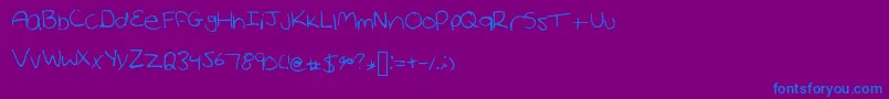 Cmc Font – Blue Fonts on Purple Background