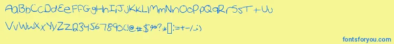 Cmc Font – Blue Fonts on Yellow Background