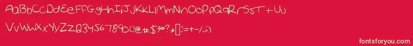 Cmc Font – Green Fonts on Red Background
