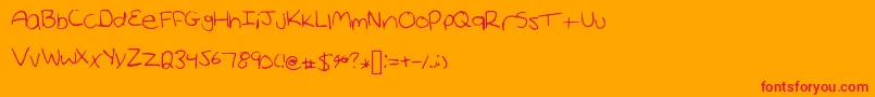 Cmc Font – Red Fonts on Orange Background