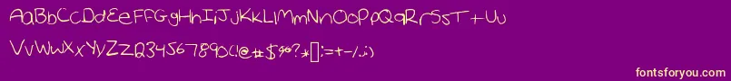 Cmc Font – Yellow Fonts on Purple Background