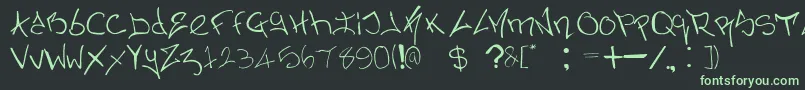 NerminsGraffiti Font – Green Fonts on Black Background