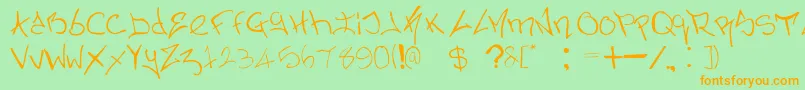 En savoir plus sur la police NerminsGraffiti Police NerminsGraffiti – polices orange sur fond vert