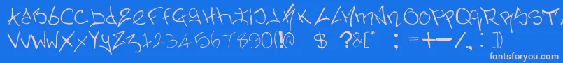 NerminsGraffiti Font – Pink Fonts on Blue Background