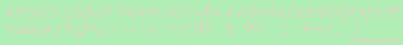 NerminsGraffiti Font – Pink Fonts on Green Background