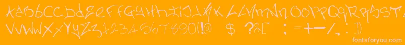 NerminsGraffiti Font – Pink Fonts on Orange Background