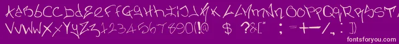 NerminsGraffiti Font – Pink Fonts on Purple Background