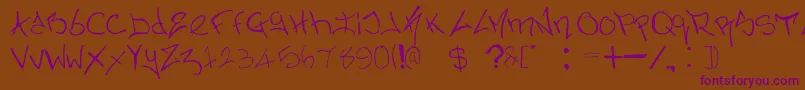 NerminsGraffiti Font – Purple Fonts on Brown Background