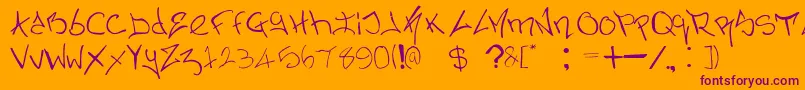 NerminsGraffiti Font – Purple Fonts on Orange Background