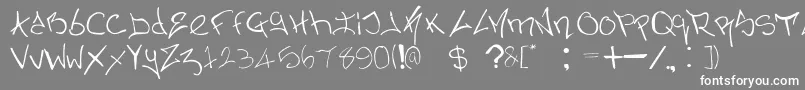 NerminsGraffiti Font – White Fonts on Gray Background