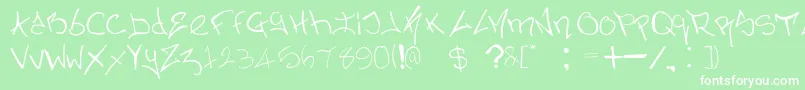 NerminsGraffiti Font – White Fonts on Green Background