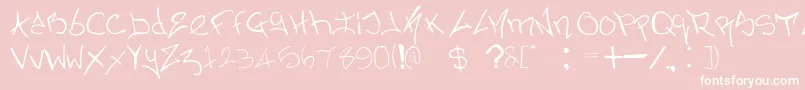 NerminsGraffiti Font – White Fonts on Pink Background