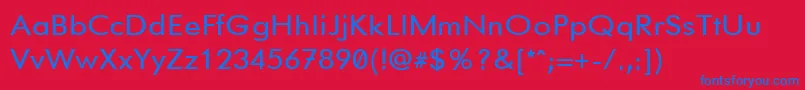 Gemfont1 Font – Blue Fonts on Red Background