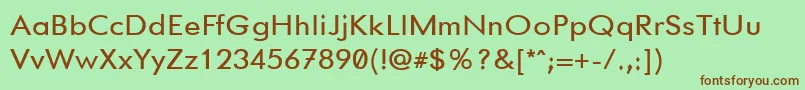 Gemfont1 Font – Brown Fonts on Green Background