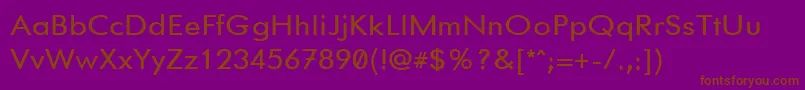 Gemfont1 Font – Brown Fonts on Purple Background