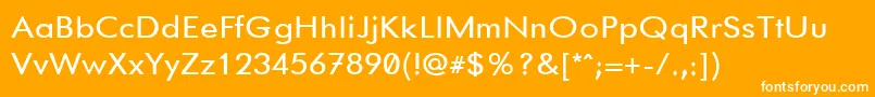 Gemfont1 Font – White Fonts on Orange Background