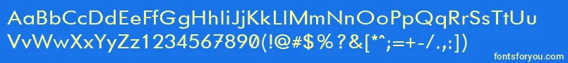 Gemfont1 Font – Yellow Fonts on Blue Background