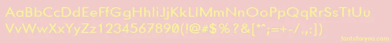 Gemfont1-Schriftart – Gelbe Schriften auf rosa Hintergrund