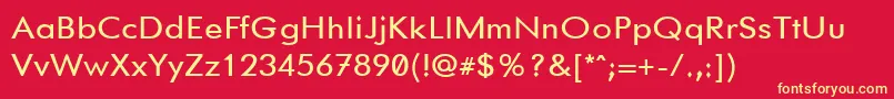 Gemfont1 Font – Yellow Fonts on Red Background