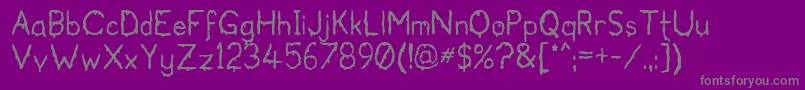 Weitere Informationen zur Bloodgut-Schriftart Bloodgut-Schriftart – Graue Schriften auf violettem Hintergrund