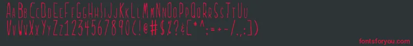 Lucidballpoint Font – Red Fonts on Black Background