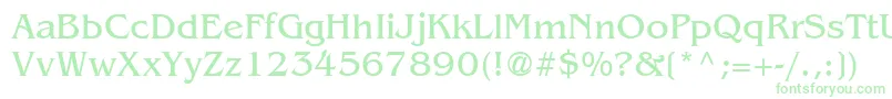 Agbcb Font – Green Fonts on White Background