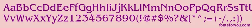 Agbcb Font – Purple Fonts on Pink Background