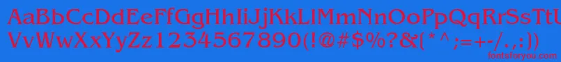 Agbcb Font – Red Fonts on Blue Background