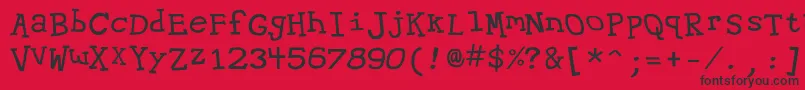 fuente Hypewriter – Fuentes Negras Sobre Fondo Rojo