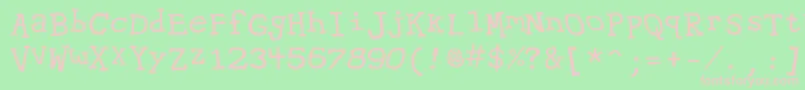 Hypewriter Font – Pink Fonts on Green Background