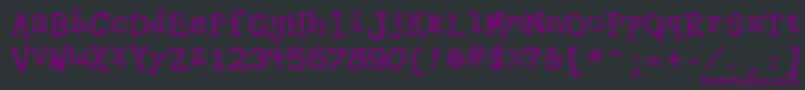 Шрифт Hypewriter – фиолетовые шрифты на чёрном фоне