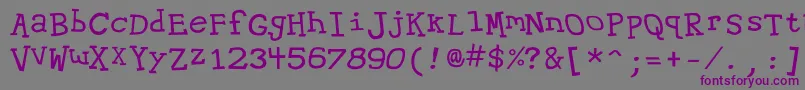Шрифт Hypewriter – фиолетовые шрифты на сером фоне