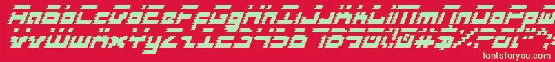 フォントRoidi – 赤い背景に緑の文字