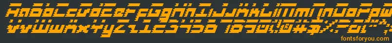 フォントRoidi – 黒い背景にオレンジの文字