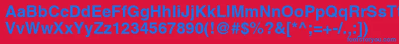 HelveticaРџРѕР»СѓР¶РёСЂРЅС‹Р№ Font – Blue Fonts on Red Background