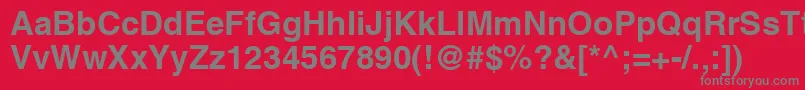 HelveticaРџРѕР»СѓР¶РёСЂРЅС‹Р№ Font – Gray Fonts on Red Background