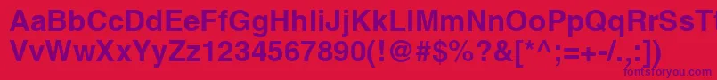 HelveticaРџРѕР»СѓР¶РёСЂРЅС‹Р№ Font – Purple Fonts on Red Background