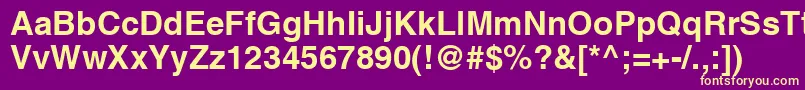 HelveticaРџРѕР»СѓР¶РёСЂРЅС‹Р№ Font – Yellow Fonts on Purple Background