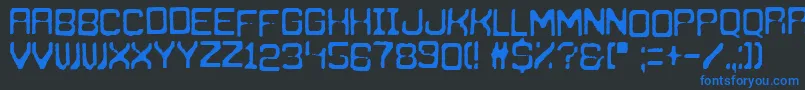 ZagrebUnderground Font – Blue Fonts on Black Background