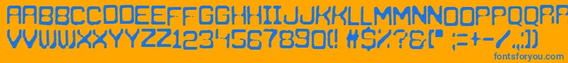 ZagrebUnderground Font – Blue Fonts on Orange Background