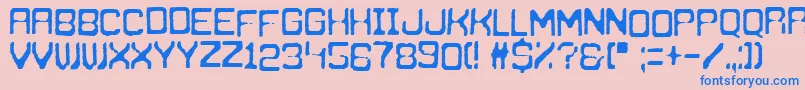 ZagrebUnderground Font – Blue Fonts on Pink Background