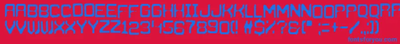 ZagrebUnderground Font – Blue Fonts on Red Background