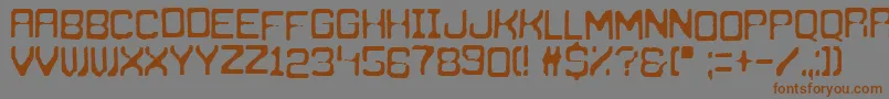 ZagrebUnderground Font – Brown Fonts on Gray Background