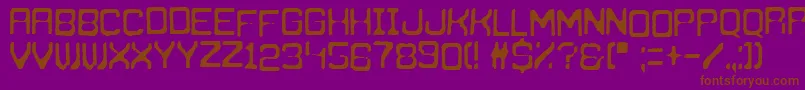 ZagrebUnderground Font – Brown Fonts on Purple Background