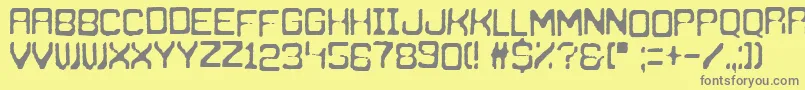ZagrebUnderground Font – Gray Fonts on Yellow Background