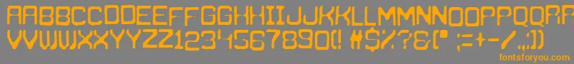 ZagrebUnderground Font – Orange Fonts on Gray Background