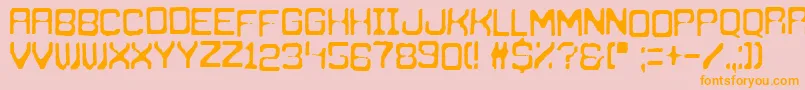 ZagrebUnderground Font – Orange Fonts on Pink Background